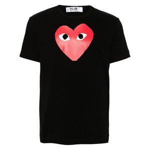 Comme Des Garçons Play Men Red Heart Cotton T-Shirt